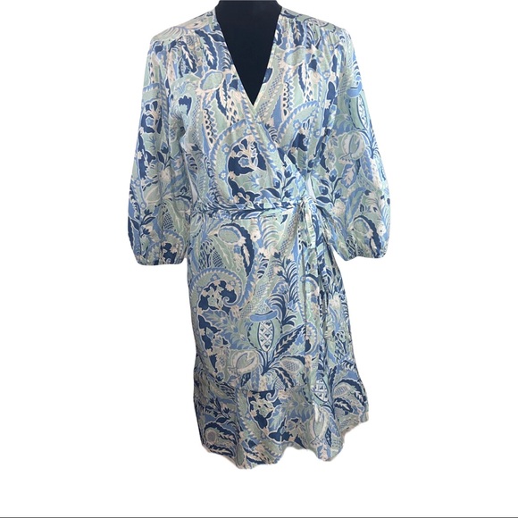 J McLaughlin Silk Blend Wrap Dress